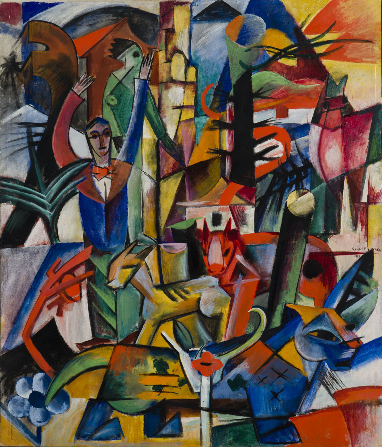 “Bucolic Landscape” by Heinrich Campendonk (1913)